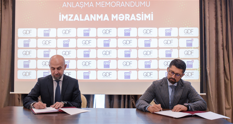 Qarabağ Dirçəliş Fondu ilə “Caspian Event Organisers” MMC arasında əməkdaşlığa dair “Anlaşma Memorandumu” imzalanıb - FOTO