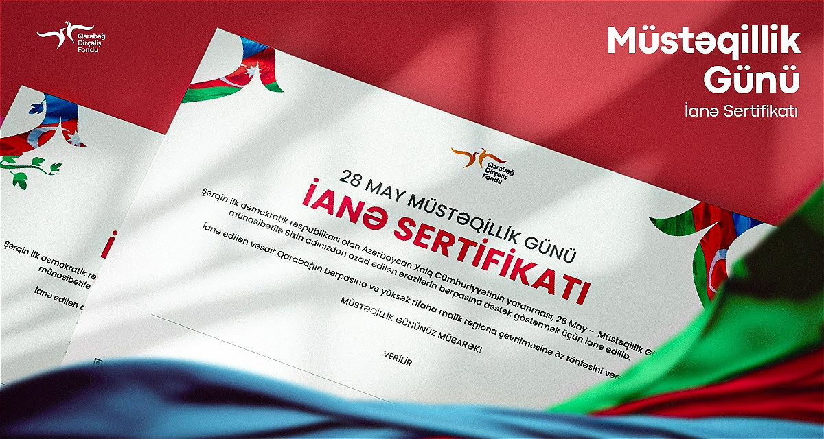 By donating to Karabakh, congratulate your loved ones and friends on the occasion of May 28 - Independence Day