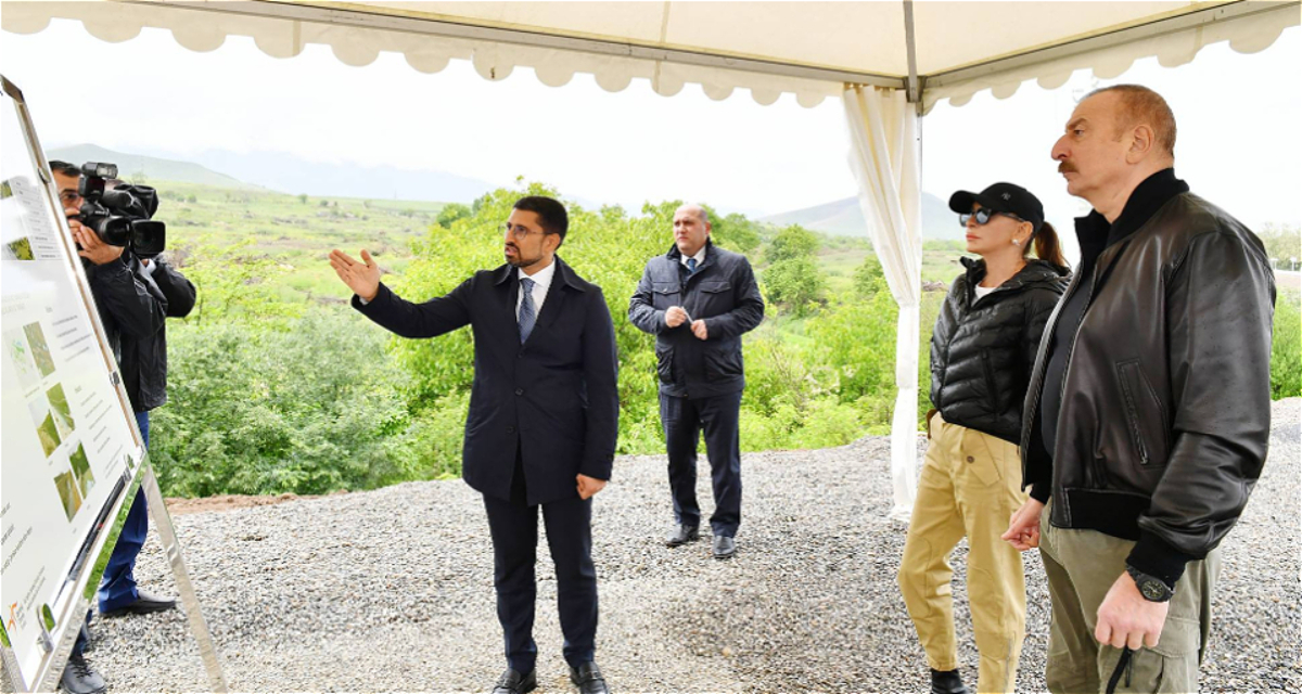 The President of the Republic of Azerbaijan, Ilham Aliyev planted tree in Fuzuli