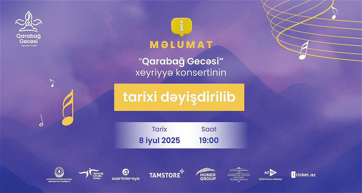 Date of the "Night of Karabakh" Charity Concert Has Been Rescheduled